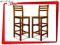2 TABORETY HOKERY BAROWE DREWNIANE - HOKER KUCHNIA