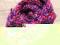 rękodzieło broszka kwiat zawijas fiolet melanż