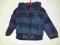 KURTKA W KRATĘ CZARNO-GRANATOWA DLA CHŁOPCA 6-9 M