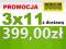 Drabiny drabina aluminiowa 3x11 stopni PROMOCJA