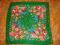 Ludowa chusta ze złotą nitką i cekinami 68x68cm