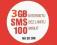 PLAY/VIRGIN LTE 3GB INTERNETU NA 30 DNI 100min/sms