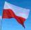 Flaga narodowa polski z kijem drzewcem 70x90 kij