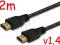 Kabel 2m HDMI -HDMI Gold AWG30 FullHD 3D v1.4 Łódź