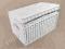 BIAŁY WIKLINOWY KOSZ KUFER SKRZYNIA 60 cm WIKLINA
