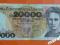 Banknot 20 000 zł 1989 r M.Skłodowska-Curie