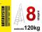 Drabiny drabina 8 stopni 120kg bsda + transport