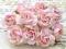 śliczne papierowe róże duże- różowe (40mm) - 5szt
