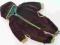 PLUSZOWY DRES KOMBINEZON BRĄZ KAPTUR  6-9M 74