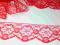 Koronka taśma czerwona decoupage szer. 7cm.