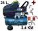 SPRĘŻARKA KOMPRESOR 24L 3,4 KM EUROTEK + ZESTAW