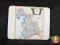 8764-2  PODKLADKA VINTAGE STARA MAPA LANCASTER UK