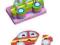 Klocki drewniane  sorter samochody