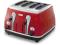 TOSTER DELONGHI ICONA CZERWONY 4 TOSTY 4003.R /  U