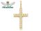 Krzyżyk złoty z cyrkoniami, złoto pr.585 Krzyżyk złoty z cyrkoniami, złoto pr.585