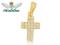 Krzyżyk złoty z cyrkoniami, złoto pr.585