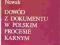 Dowód z dokumentu w polskim prawie karnym - Nowak