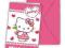 Zaproszenia urodzinowe Hello kitty 1 szt Urodziny