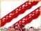 Koronka bawełniana czerwona 15 mm 1 metr