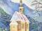Pejzaż zimowy-kościółek, 24x32cm