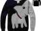 Wyjątkowa chłopięca bluza sweterek słoń 122-128