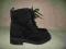 BOTKI ZA KOSTKĘ ZAMSZOWE 32 20 CM CZARNE SZNUROWAN