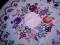 Śliczny obrus wyszywany Róże Niezapominajki