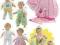 WYKRÓJ wykroje UBRANKA i AKCESORIA lalkom  # W 847