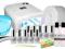 ZESTAW MANICURE HYBRYDOWY 10x LAKIER USA LAMPA UV