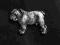 Buldog Angielski pin, broszka, posrebrzany Art Dog