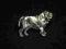 Mastif Neapolitański pin, broszka, posrebrzany