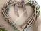Shabby chic RATTANOWE SERCE 30cm szare zawieszka