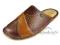 Pantofle papcie klapki męskie skóra brąz r 43