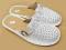 45 BIAŁE KLAPKI MĘSKIE KAPCIE GÓRALSKIE SKÓRZANE