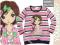 BARMY Tunika Z DZIEWCZYNKĄ Paski NOWOŚĆ 122^ CD733