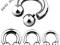 PIERCING PODKOWA DO CIAŁA  2,4 mm x 12 mm x 6 mm