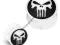 Plug 14 mm - Punisher z kości bawoła