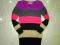 SWETER H&amp;M H and M paski roz 134/140 KOLOROWY