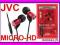 JVC HA-FRD60-R SŁUCHAWKI  - CZERWONE WYPRZEDAŻ !!!