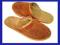 Kapcie Laczki Męskie Ciepłe Welur Brąz r.40/40-46
