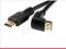 KABEL DO MONITORA HDMI(19PIN) v1.4 M/M 3M KĄTOWY