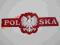Naszywka prasowana napis Polska Poland orzeł godło