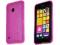 Różowe elastyczne etui gel Nokia Lumia 530 + folia