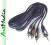 kabel jack 3,5 4 PIN polowy - 3 RCA chinch 5,0m