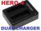 Ładowarka na 2 baterie akumulator Hero 4 AHDBT-401