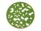 Podkładka filcowa 10 cm zielona - mata pod kubek