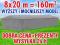 namiot HANDLOWY hala magazynowa 8 x 20 m  wysoki