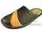 Pantofle papcie klapki męskie skóra brąz r 43