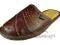 Pantofle papcie klapki męskie skóra brąz r 43