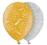 Balony Sylwester złote Fajerwerki 37 cm 5 szt